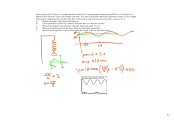 Bouncing Spring Problem: A weight attached to the