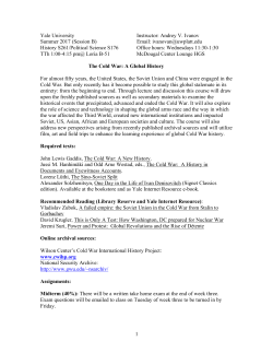 HIST S261 - The Cold War: A Global History