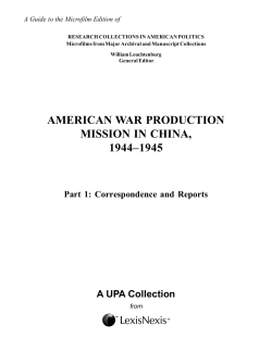 american war production mission in china, 1944&ndash;1945