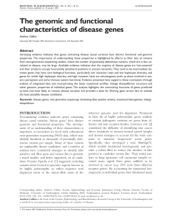 The genomic and functional characteristics of