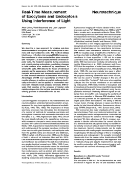 Neurotechnique Real-Time Measurement of Exocytosis and