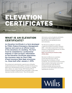 Elevation Certificates
