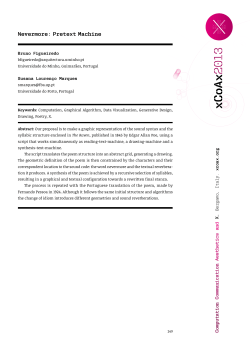 Nevermore: Pretext Machine (proceedings of xCoAx 2013)