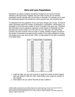 Hare and Lynx Populations