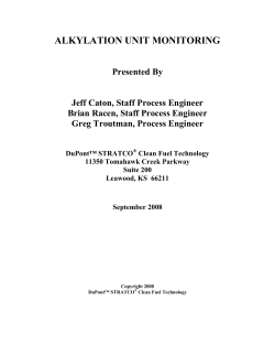 alkylation unit monitoring