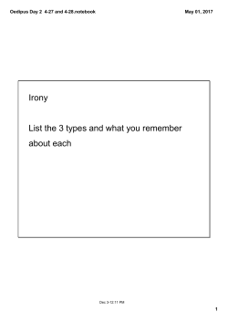 Oedipus Day 2 4-27 and 4