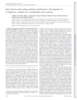 Fuel selection and cycling endurance performance with ingestion of