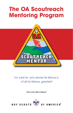 The OA Scoutreach Mentoring Program