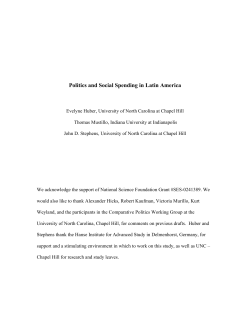 Politics and Social Spending in Latin America
