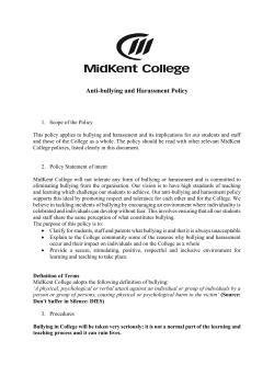 MidKent College - Anti-bullying and Harassment Policy