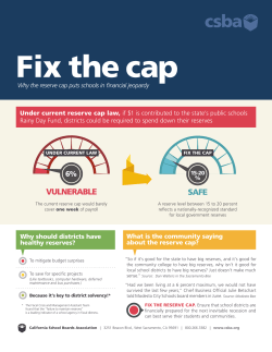 Under current reserve cap law, if $1 is contributed to the state`s