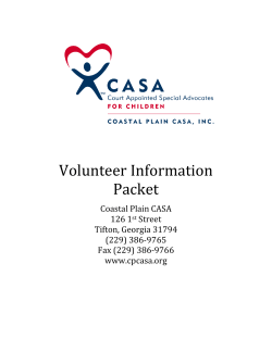 the CASA Volunteer Application Packet.
