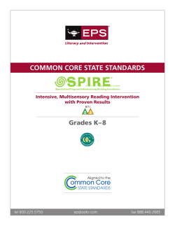 COMMON CORE STATE STANDARDS