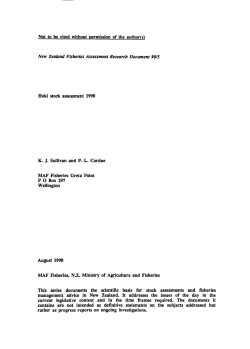 Not to be cited without permission of the author(s1 Hoki stock