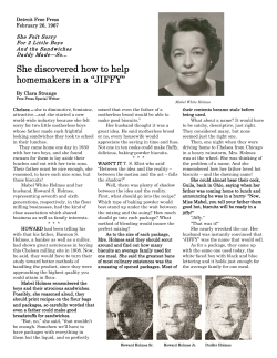 She discovered how to help homemakers in a