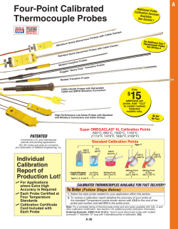 Four-Point Calibrated Thermocouple Probes