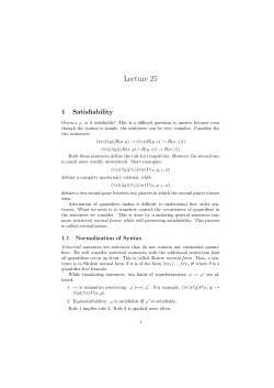 Lecture 25 (Truth and Complexity, II)