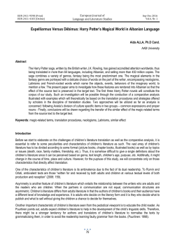 Harry Potter`s Magical World in Albanian Language