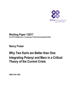 Why Two Karls are Better than One: Integrating Polanyi and Marx in