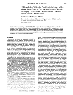 NMR Analysis of Molecular Flexibility in Solution