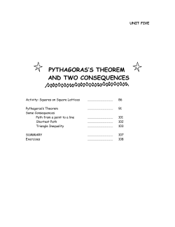 pythagoras`s theorem and two consequences