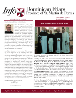 Three Friars Profess Solemn Vows - Province of St. Martin de Porres