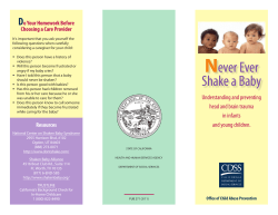Never Ever Shake a Baby - Sacramento County DHHS
