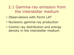 2.1 Gamma-ray emission from the interstellar medium