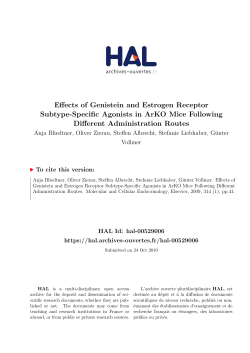 Effects of Genistein and Estrogen Receptor Subtype-Specific