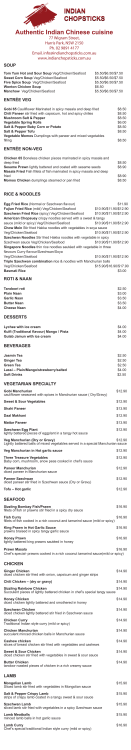 our menu in PDF Format