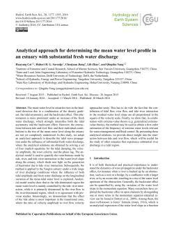 Analytical approach for determining the mean water level profile in