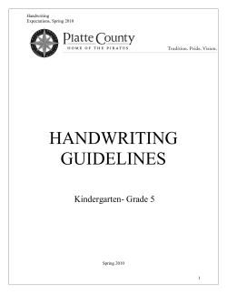 handwriting guidelines - Platte County School District