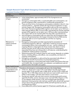 Emergency Contraception Options