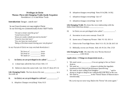 Privileges in Christ Theme: Three Life Changing Truths Easily