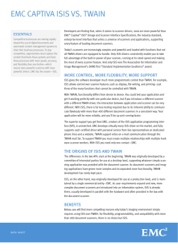 Data Sheet: EMC Captiva ISIS vs TWAIN