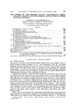 the fishes of the british guiana continental shelf, atlantic coast of
