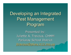 Developing an Integrated Pest Management Program
