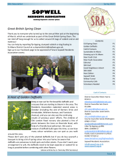 Newsletter Spring 2017 - Sopwell Residents Association