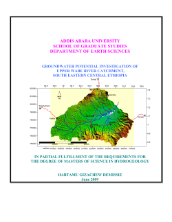 GROUNDWATER POTENTIAL INVESTIGATION OF UPPER WABE