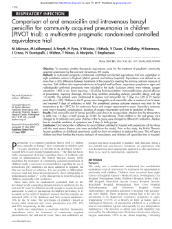 Comparison of oral amoxicillin and intravenous benzyl penicillin for