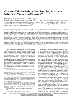 Genome-Wide Analysis of Heat-Sensitive