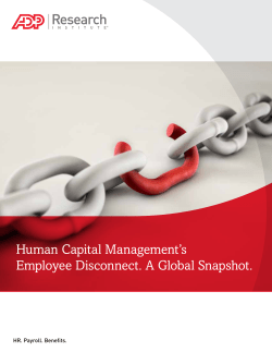 Human Capital Management`s Employee Disconnect. A