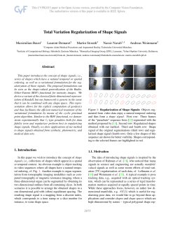 Total Variation Regularization of Shape Signals