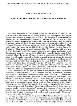 MARCELLINUS COMES AND JORDANES`S ROMANA Eusebius`s