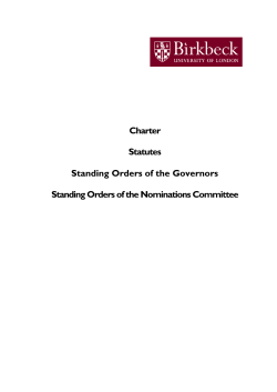 The Charter - Birkbeck, University of London