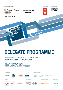 Delegate Brochure - UK Property Forums