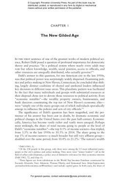 Unequal Democracy: The Political Economy of the New Gilded Age