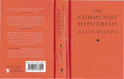 The Communist Hypothesis