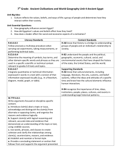 7 Grade: Ancient Civilizations and World Geography Unit 4 Ancient