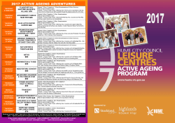 2017 ACTIVE AGEING ADVENTURES